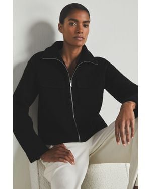 Les 100 Ciels S Textured Wool Jacket - Black