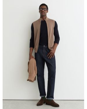 Reiss Wool Zip-Through Gilet - Multicolour