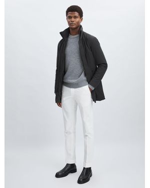 Scandinavian Edition Padded Wool Parka - Black