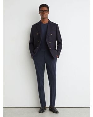 Reiss Slim-Fit Stretch Drawstring Trousers - Blue