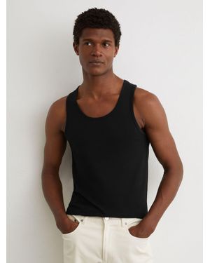 Reiss Cotton Stretch Vest - Black