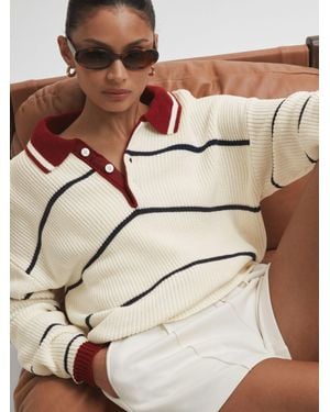 The Upside Wonder Knit Jumper Cotton Striped - Natural