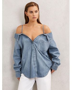 GOOD AMERICAN Good Cotton Shirt - Blue