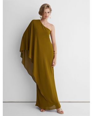 ATELIER One Shoulder Maxi Dress - Green