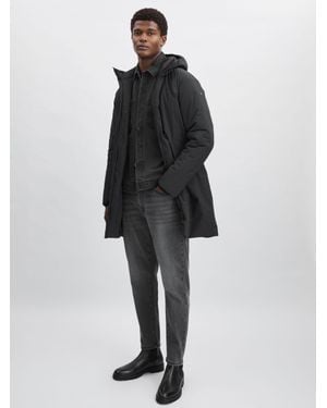 Scandinavian Edition Hooded Padded Parka - Black