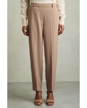 Reiss Tapered Elasticated-Waist Trousers - Natural