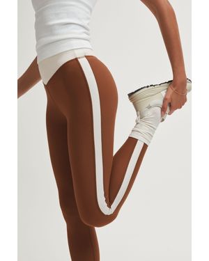 The Upside High Rise Colourblock Leggings - Brown