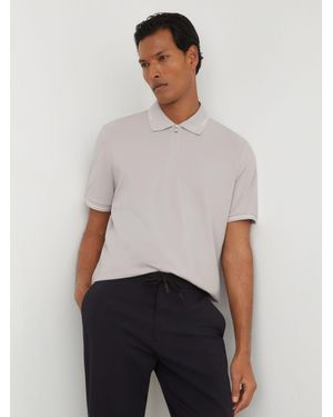 Reiss R-Flex Half-Zip Polo Shirt - White