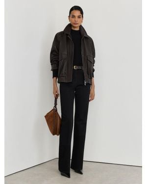Reiss High-Rise Bootcut Jeans - Black