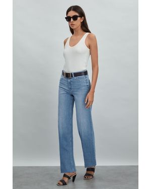 PAIGE Flared Cropped Jeans - Blue