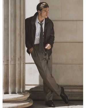Reiss Terrain Wool-Blend Twill Relaxed-Fit Suits - Brown