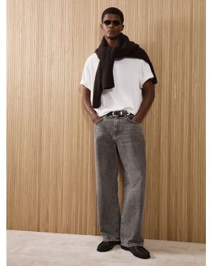 Reiss Baggy-Fit Jeans - Natural