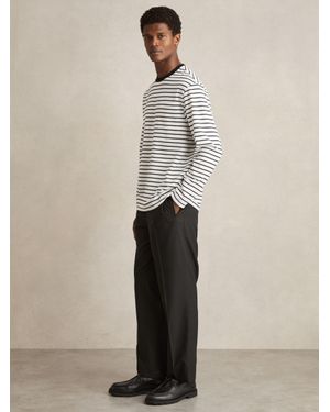 Reiss Breton-Stripe Long-Sleeve T-Shirt - Natural