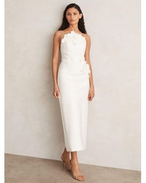Acler Petal Detail Fitted Dress - Natural