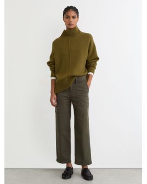 GOOD AMERICAN Good Cropped Cargo Trousers - Green