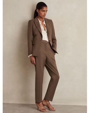 Reiss Slim Fit Suit Trousers - Natural