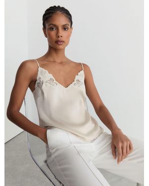 Reiss Joanie - Neutral Top, Us 14 - Natural