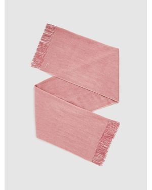 Reiss Picton - Blush Wool-cashmere Scarf, One - Pink