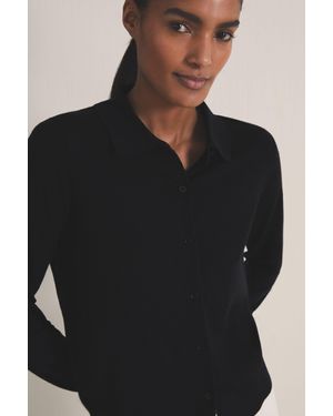 Reiss Tatum - Navy | Les 100 Ciels Wool Cardigan, Xl - Black