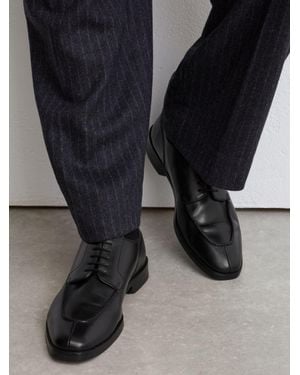 Reiss Leather Split-Toe Derby Shoes - Blue
