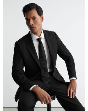 Reiss Tailored Fit Single-Breasted Suit Blazer - Black
