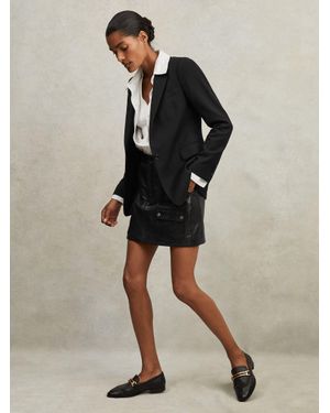 Reiss Haisley - Black Petite Single Breasted Suit Blazer, Us 10