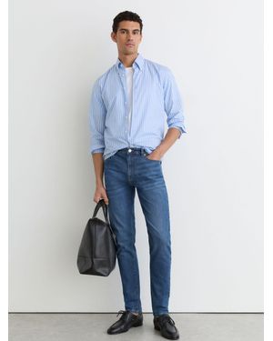 Reiss Maddison - Mid Blue Wash Tapered Slim-fit Jeans, 32