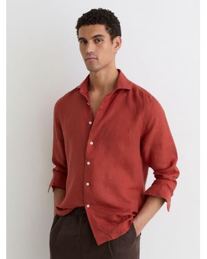 Reiss Ruban - Brick Red Shirt, S