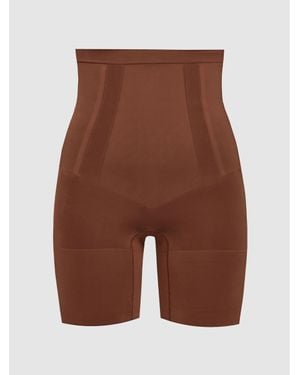 Spanx Shapewear Super Firming High Rise Mid-Thigh Shorts - Brown