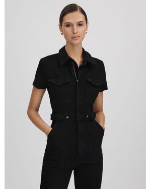 GOOD AMERICAN Denim Jumpsuit - Black