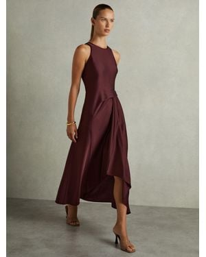 【海外限定】REISSドレス☆Khaki Micah Satin Drape Tuck Midi D Buy Reiss Khaki Micah Satin Drape Tuck Midi Dress from Next USA
