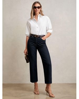 Reiss Petite Mid Rise Straight Leg Jeans - Blue