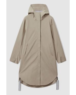 Scandinavian Edition Hooded Cape Raincoat - Natural