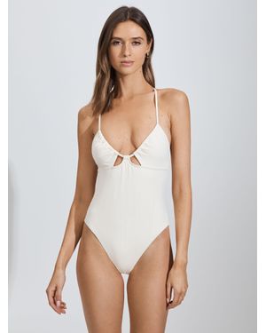 Bondi Born Lula Swimsuit Ruched - White