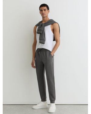 Reiss Premier - Charcoal Melange Joggers, M - White