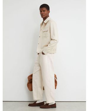 Reiss Freddie - White Barrel-leg Jeans, 32 - Natural