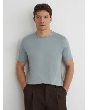 Reiss Mercerised-Cotton Crew-Neck T-Shirt - Grey