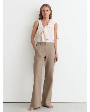 Reiss Wide-Leg Jeans - Natural