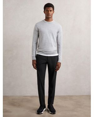 Reiss Technical Stretch Relaxed Trousers - Grey