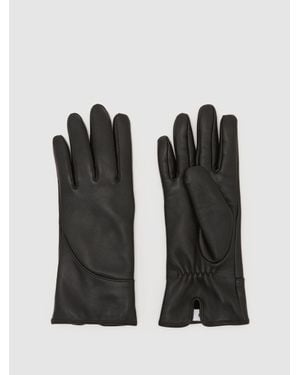 Reiss Leather Gloves, S & M - Black
