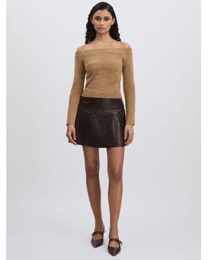 GOOD AMERICAN Plush Off-Shoulder Top - Multicolour