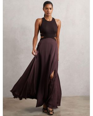 Reiss Cut-Out Racerback Maxi Dress - Red