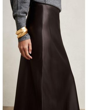 Reiss Silk Slip Maxi Skirt - Black