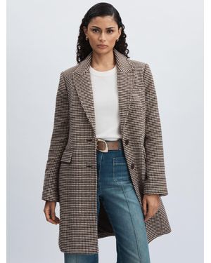 PAIGE Merav Coat Houndstooth Check - Grey