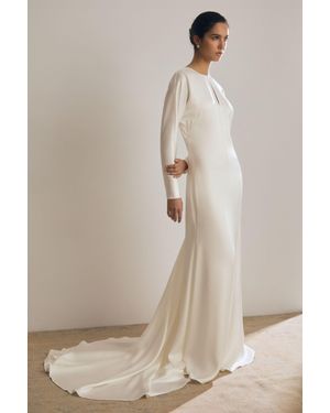 【海外限定】REISSワンピース☆Reiss x Atelier Brackley Draped Buy Reiss White Brackley Atelier Duchess Satin Maxi Dress