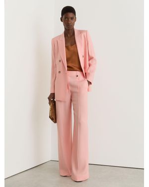 Reiss Wide-Leg Suit Trousers - Pink