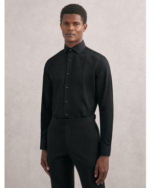Reiss Regular Fit Cotton Dinner Shirt - Blue