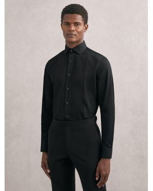Reiss Reg Regular Fit Cotton Slim-Fit Dinner Shirt - Blue