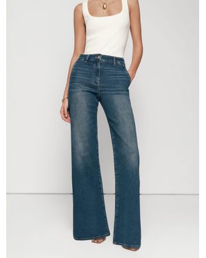 Reiss Addie Wide-Leg Jeans - Blue