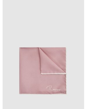 Reiss Ceremony - Pink Plain Silk Pocket Square, One